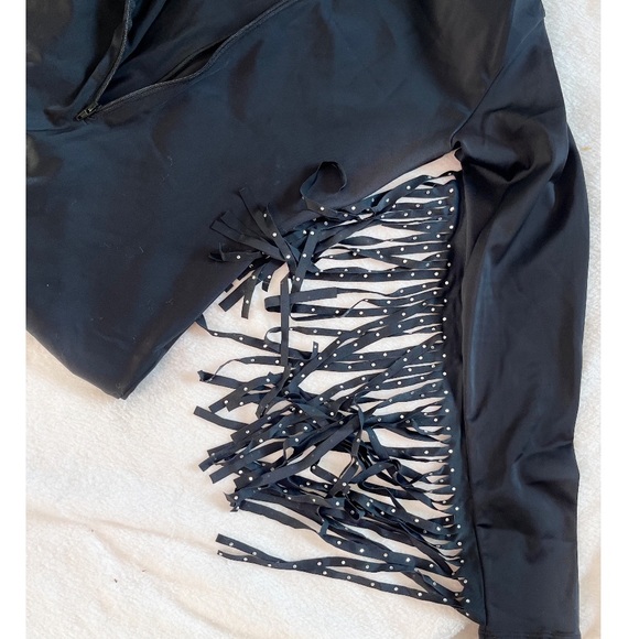 Vintage Custom Fringe Catsuit Jumpsuit XS - Picture 4 of 4